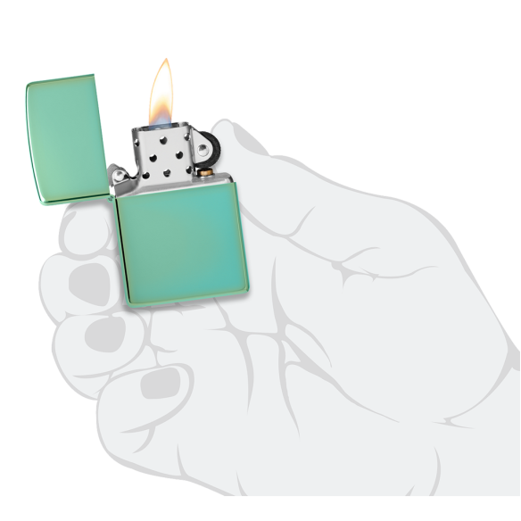 HIGH POLISH GREEN CHAMELEON-ZIPPO