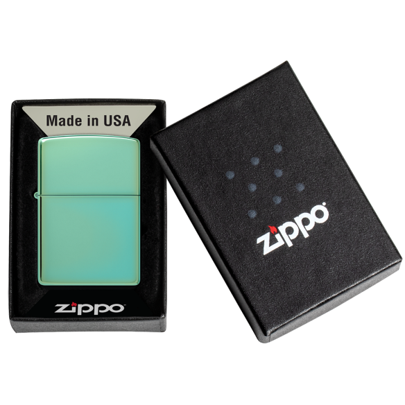 HIGH POLISH GREEN CHAMELEON-ZIPPO