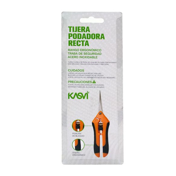 TIJERA PODADORA RECTA 17CM-KASVI