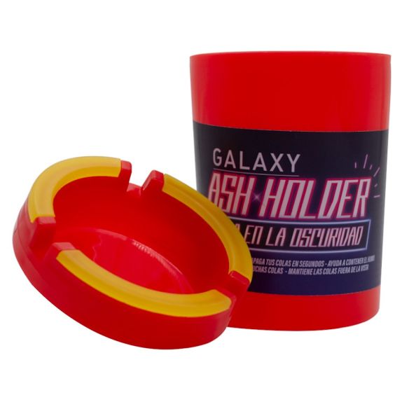 CENICERO ASH HOLDER GLOW IN THE DARK ROJO-GALAXY