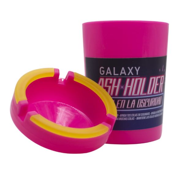 CENICERO ASH HOLDER GLOW IN THE DARK ROSADO-GALAXY
