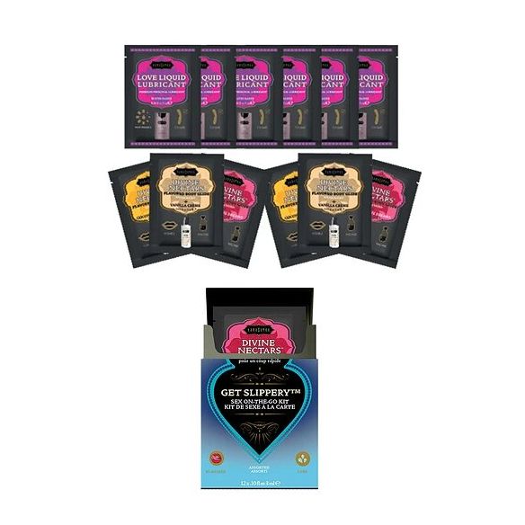 SET KAMA SUTRA "GET SLIPPERY" – LUBRICACIÓN EXQUISITA EN FORMATO DE BOLSILLO