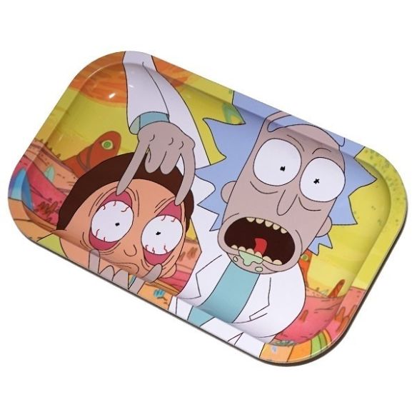 BANDEJA ROLADO METALICA 18X12.5CM RICK AND MORTY