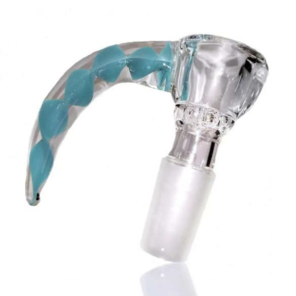 QUEMADOR BONG CUERNO MACHO 14MM LIGHT BLUE