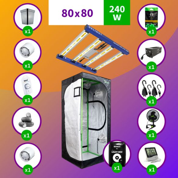 PACK LED INDOOR 80X80 APOLLO EVO 9 - 280W FULL