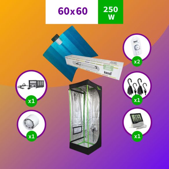 KIT INDOOR SODIO MEDIO 60X60X160 250W